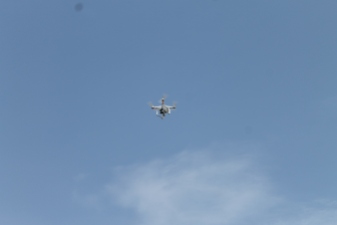 This is an image of the drones that flew overhead. They were taping.