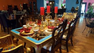 The King's table is available for special gatherings.